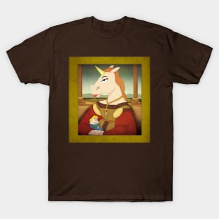 Young Unicorn with Girl T-Shirt